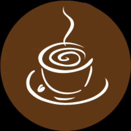 Stylized Coffee Cup Icon PNG Image