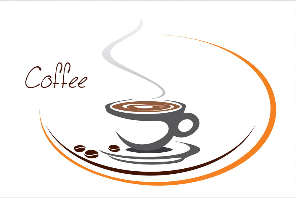 Stylized Coffee Cup Logo PNG Image