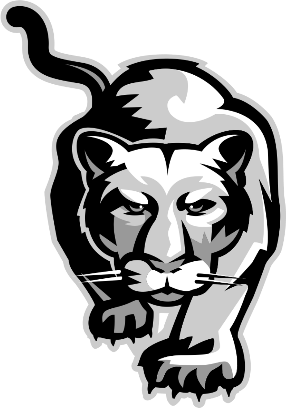 Stylized Cougar Graphic PNG Image