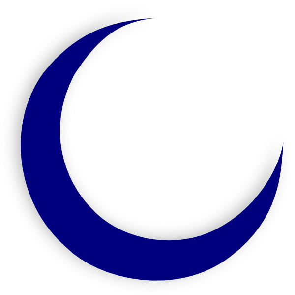 Stylized Crescent Moon Graphic PNG Image