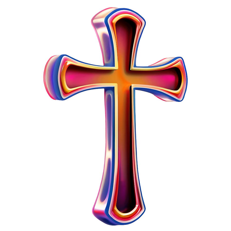 Stylized Cross Outline Png Dqi42 PNG Image