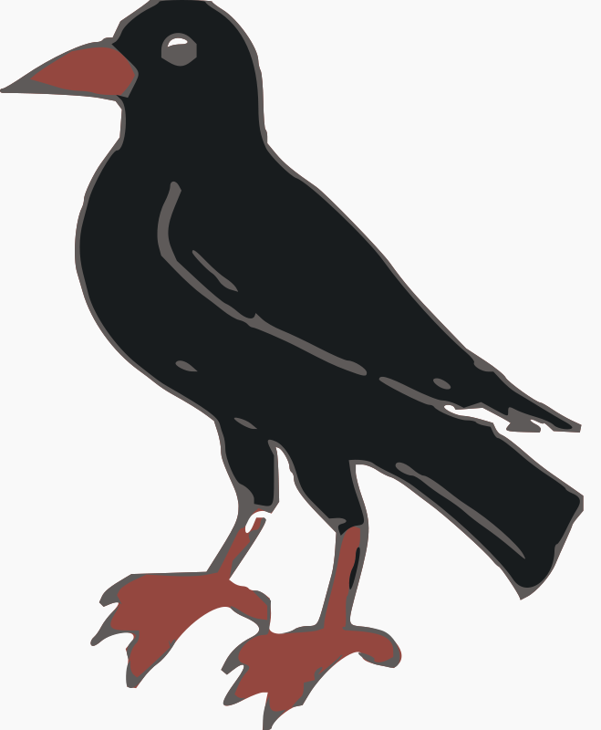 Stylized Crow Illustration PNG Image