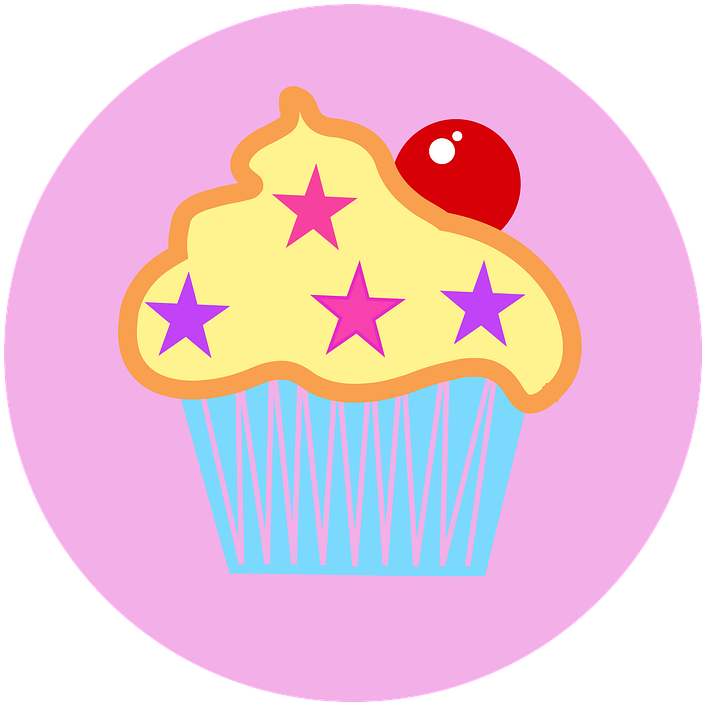 Stylized Cupcake Logo PNG Image