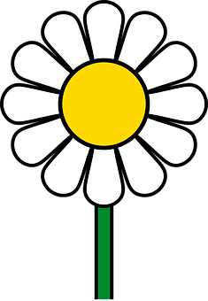 Stylized Daisy Graphic PNG Image