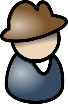 Stylized Detective Icon PNG Image