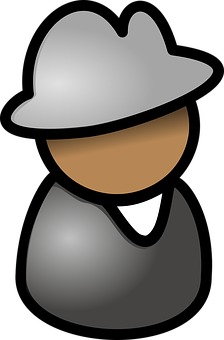 Stylized Detective Icon PNG Image