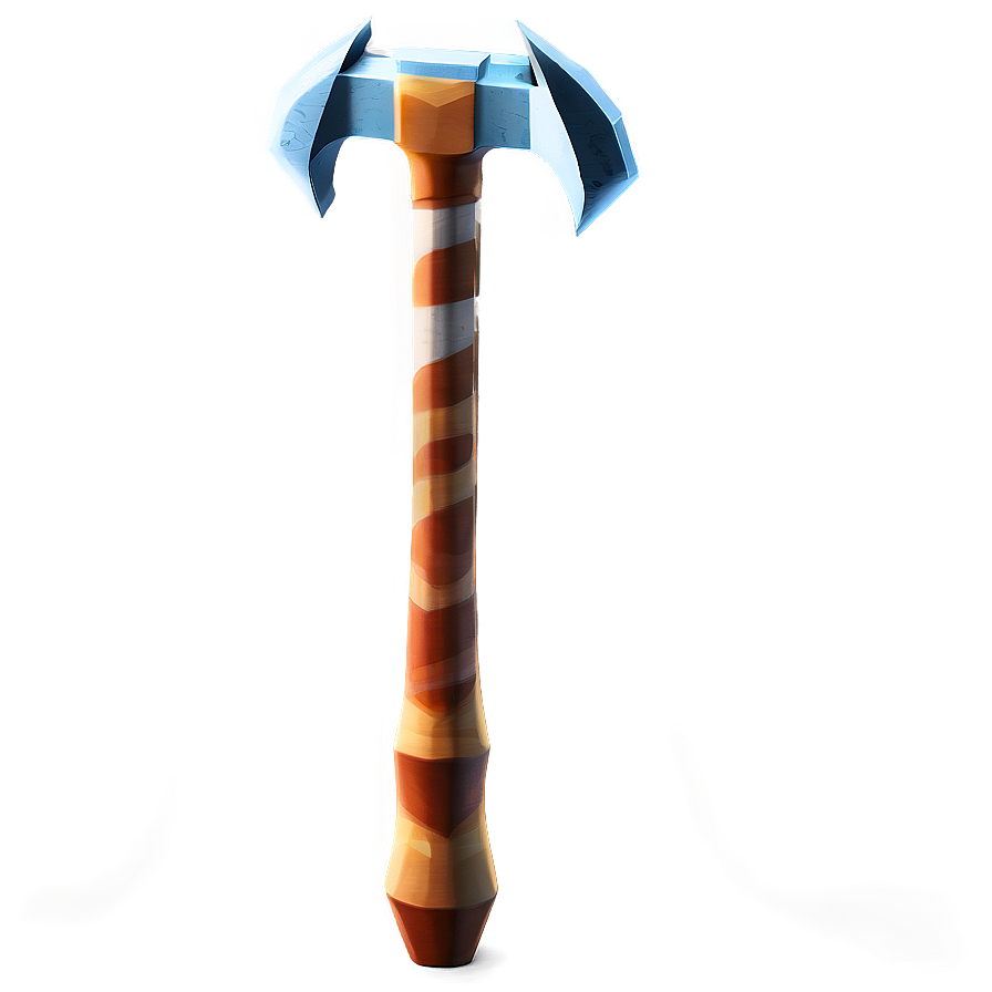 Stylized Diamond Pickaxe Png Kyn PNG Image