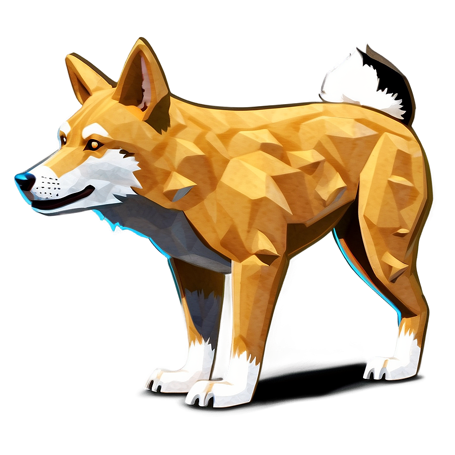 Stylized Dingo Art Png Bij44 PNG Image