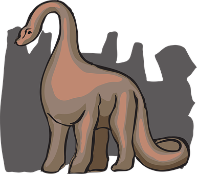 Stylized Dinosaur Illustration PNG Image