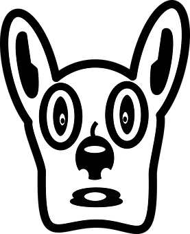 Stylized Dog Face Graphic PNG Image