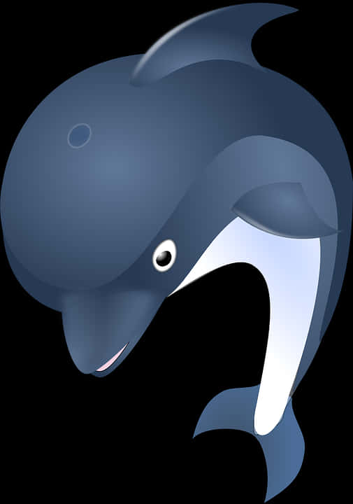 Stylized Dolphin Illustration PNG Image