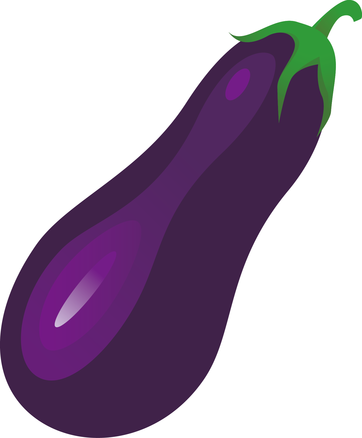 Stylized Eggplant Graphic PNG Image