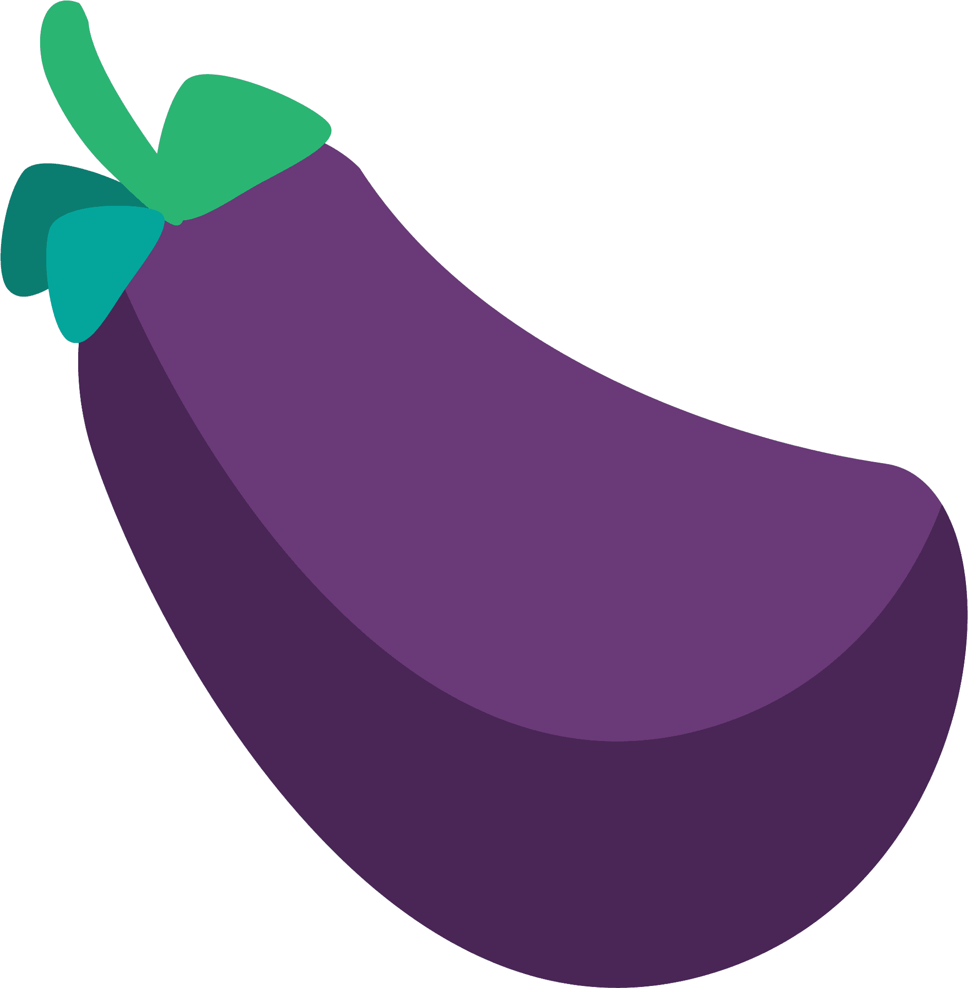 Stylized Eggplant Graphic PNG Image