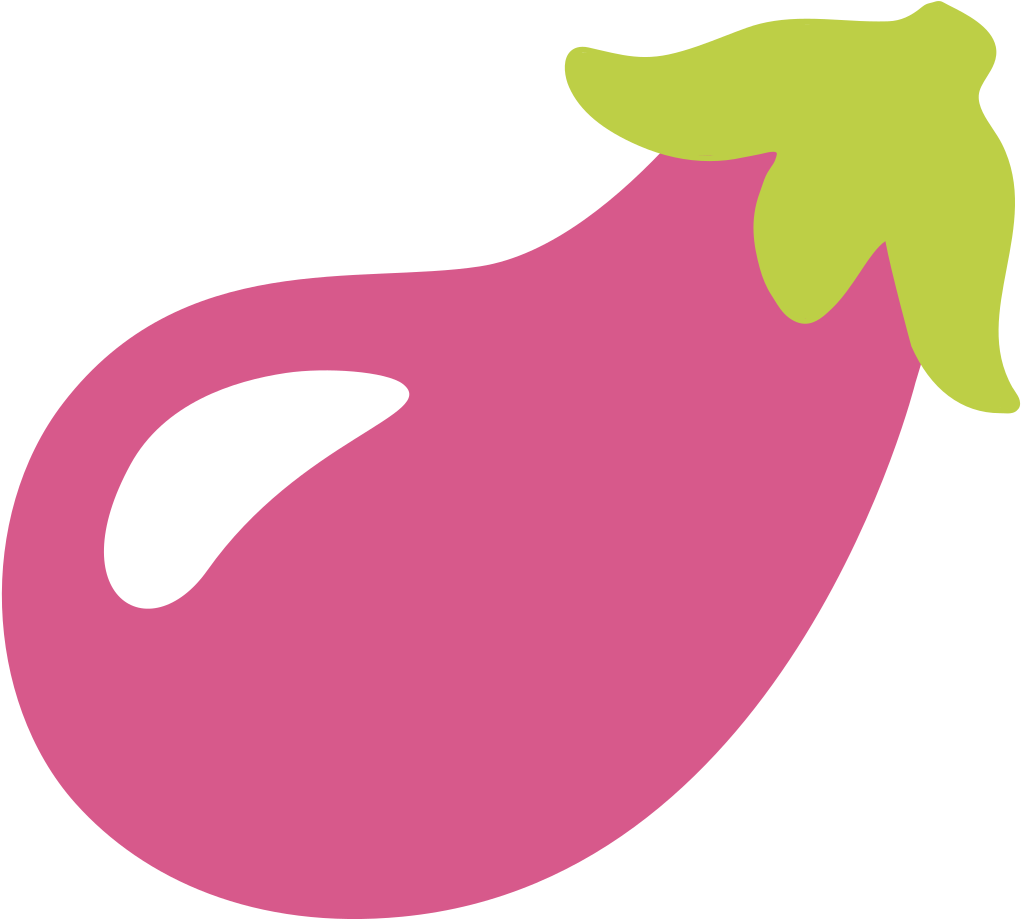 Stylized Eggplant Graphic PNG Image