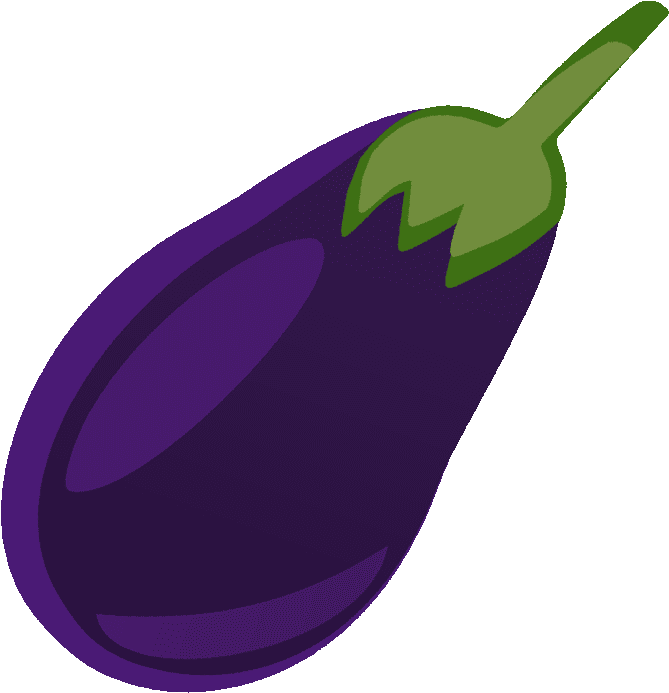 Stylized Eggplant Graphic PNG Image