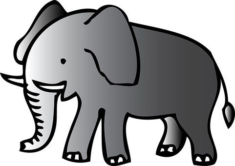 Stylized Elephant Graphic PNG Image