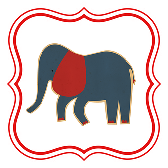 Stylized Elephant Illustration PNG Image