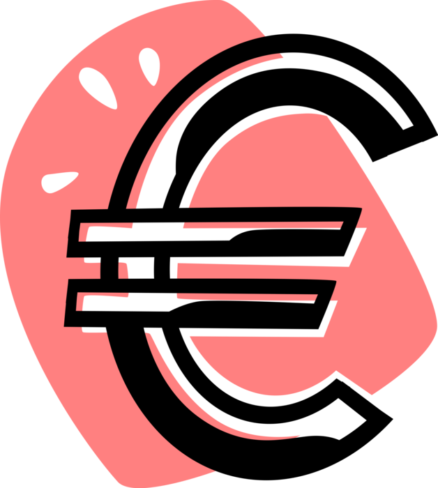 Stylized Euro Sign Graphic PNG Image