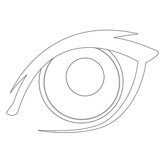 Stylized Eye Line Art PNG Image