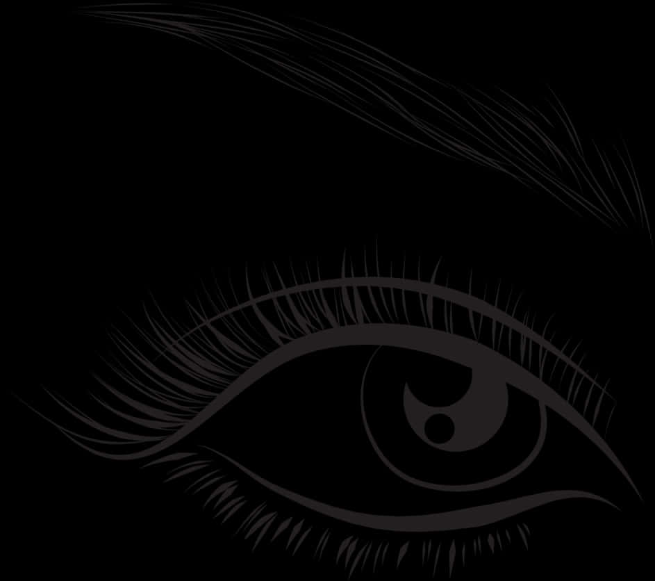 Stylized Eyeand Eyelashes Graphic PNG Image