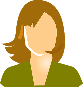 Stylized Female Avatar Graphic PNG Image