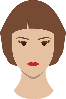 Stylized Female Portrait PNG Image