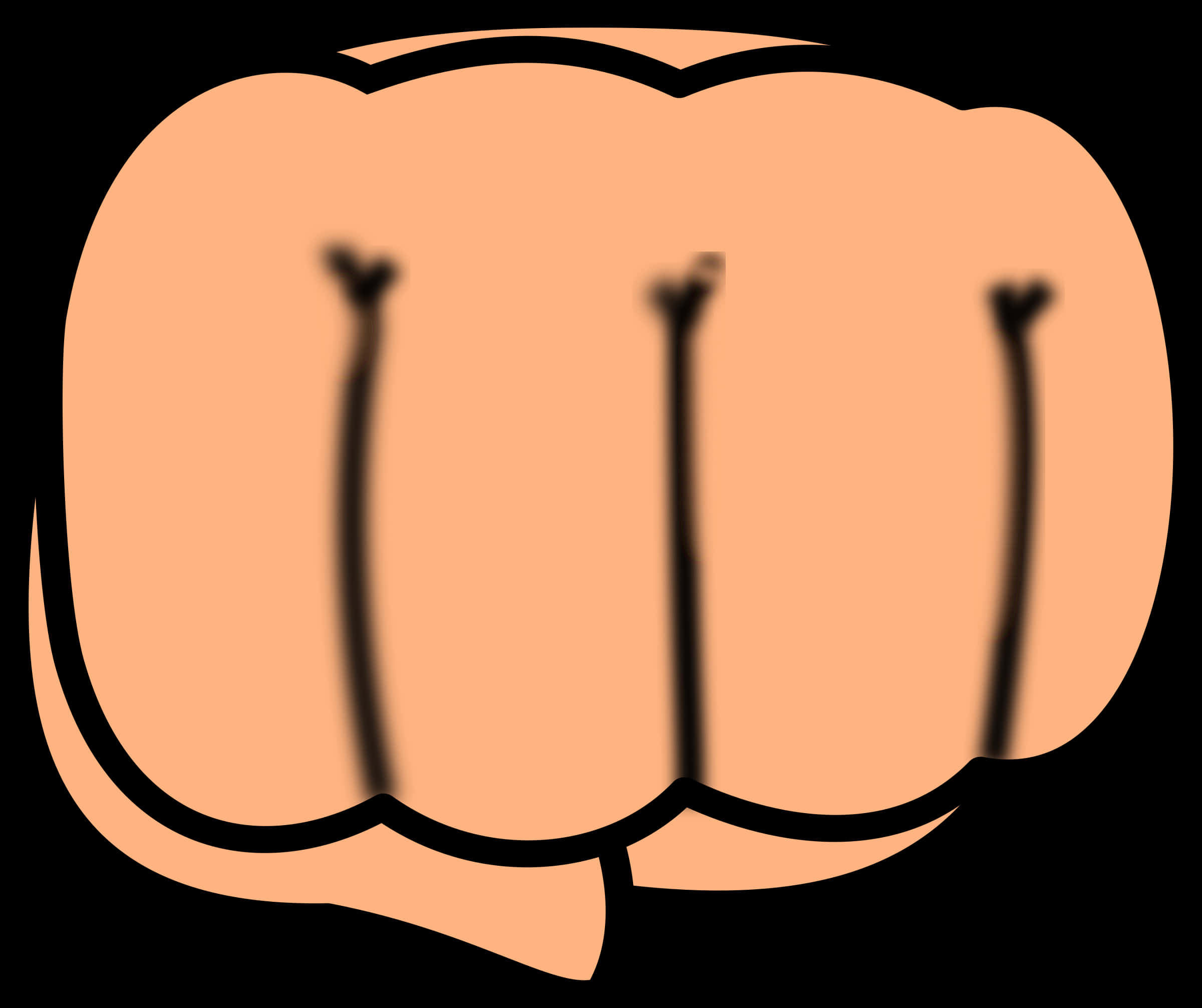 Stylized Fist Illustration PNG Image