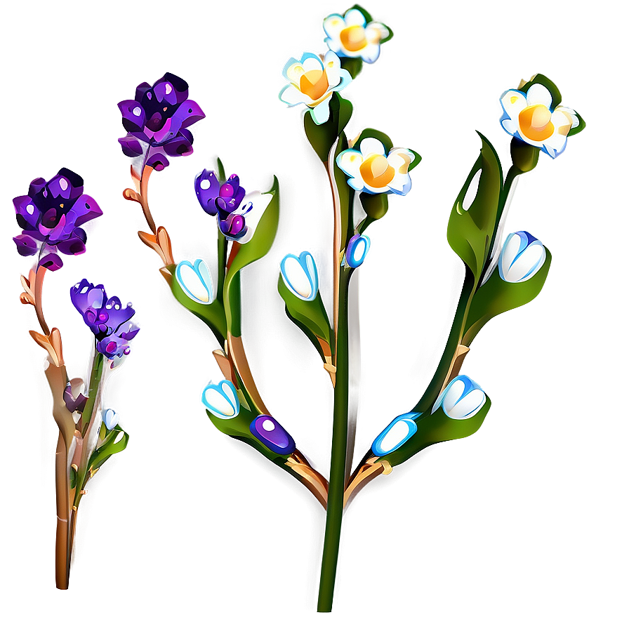 Stylized Flower Stem Png Ans PNG Image