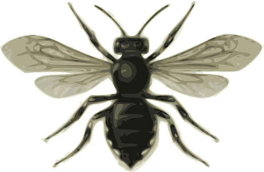 Stylized_ Flying_ Insect_ Illustration PNG Image