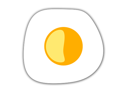 Stylized Fried Egg Graphic PNG Image