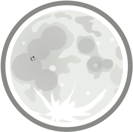 Stylized Full Moon Illustration PNG Image