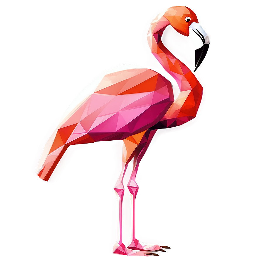 Stylized Geometric Flamingo Png 46 PNG Image