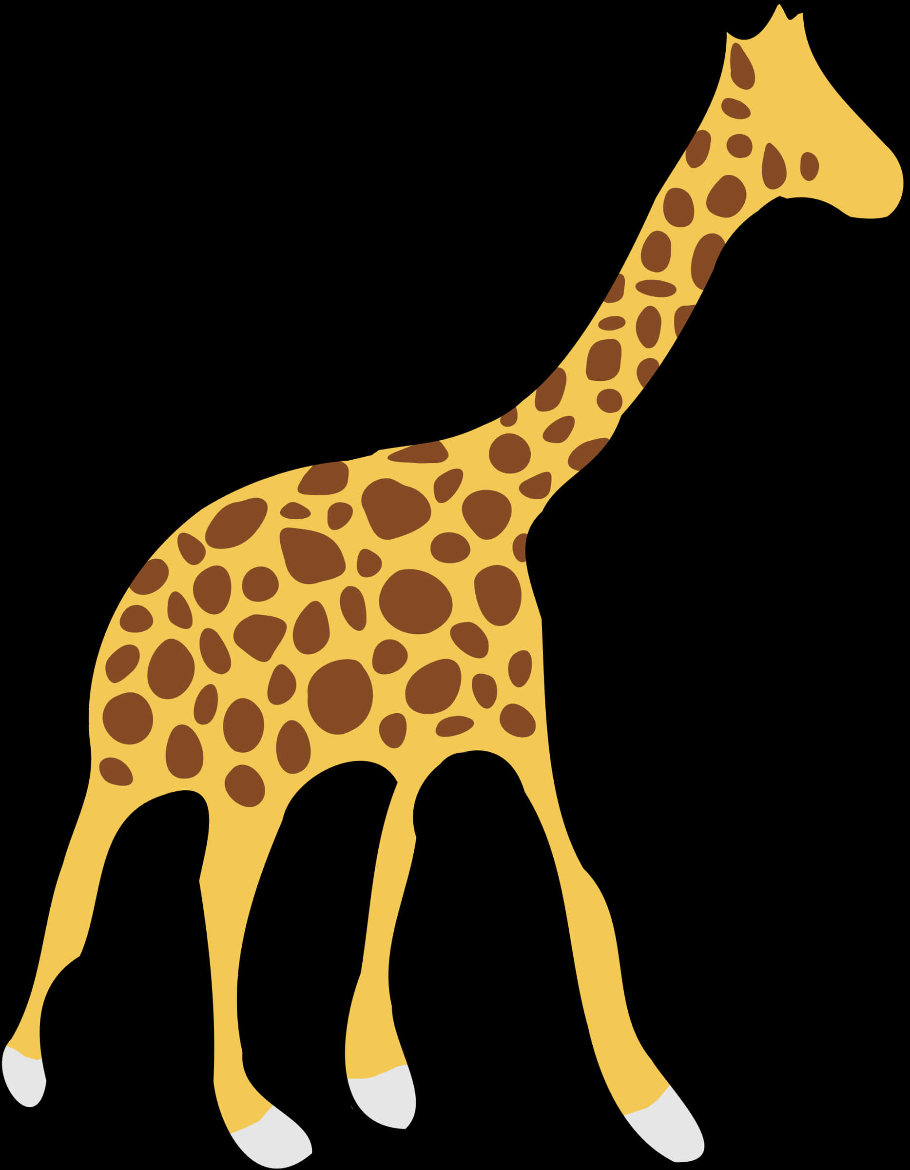 Stylized Giraffe Illustration PNG Image