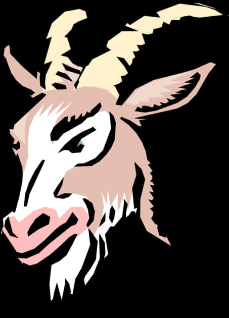 Stylized Goat Graphic PNG Image