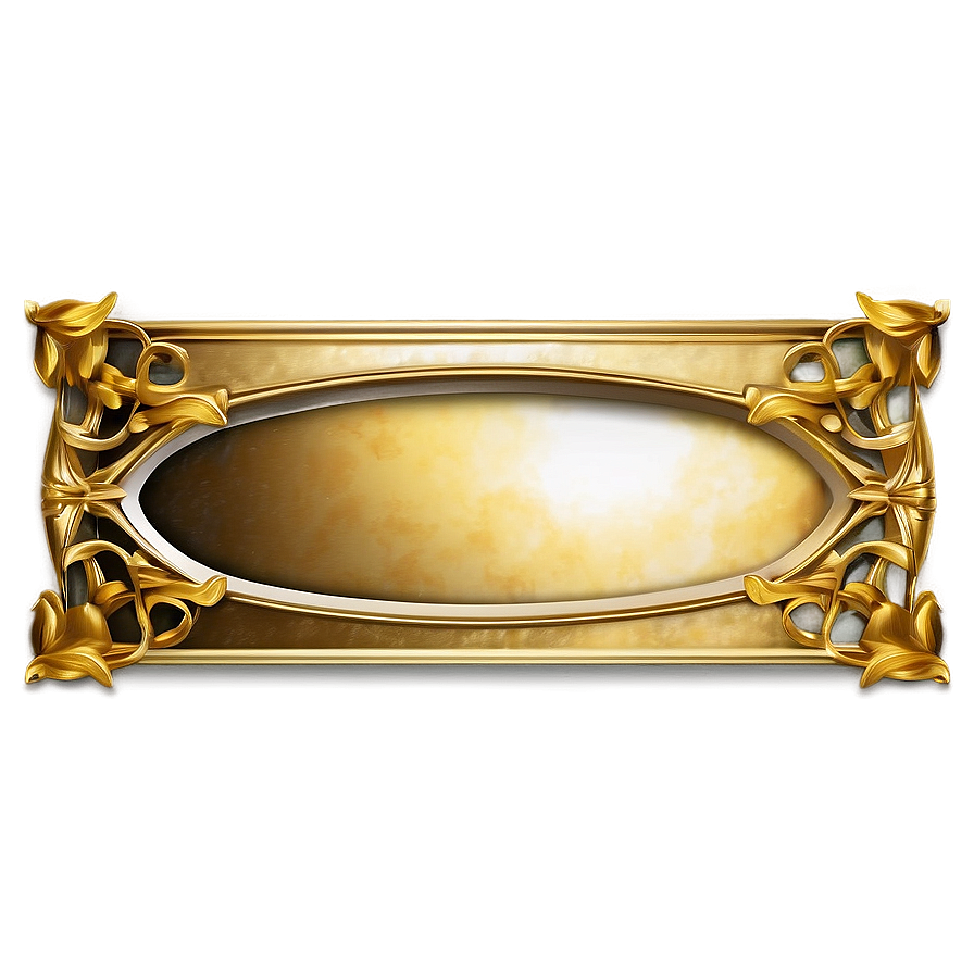 Stylized Gold Frame Png 94 PNG Image