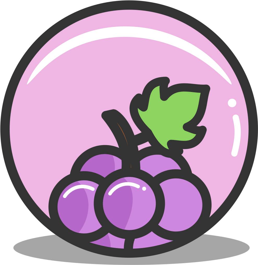 Stylized Grape Icon PNG Image