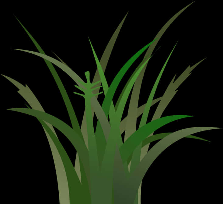 Stylized Grass Illustration PNG Image