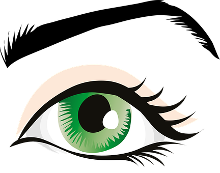 Stylized Green Eye Graphic PNG Image