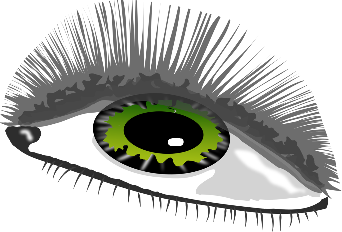 Stylized Green Eye Illustration PNG Image