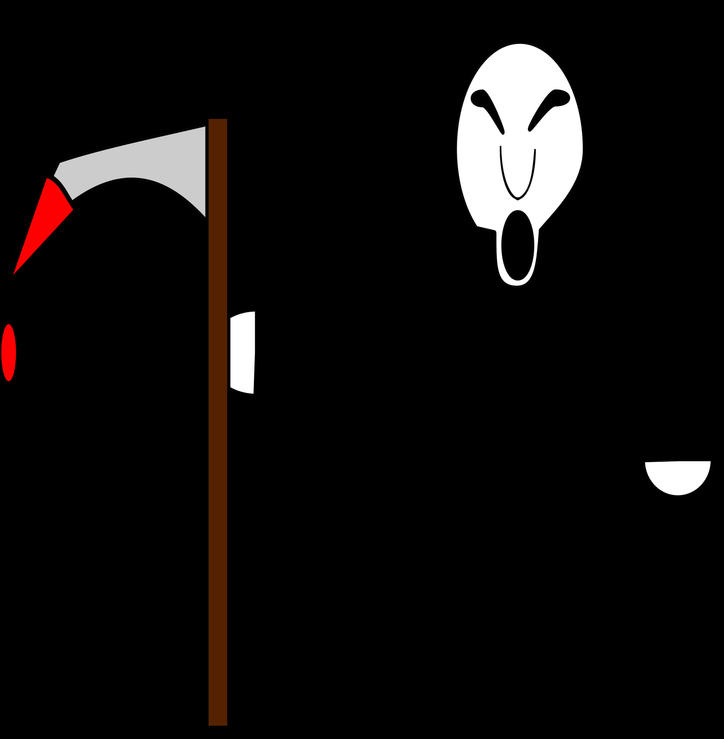 Stylized Grim Reaper Graphic PNG Image