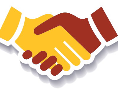 Stylized Handshake Graphic PNG Image