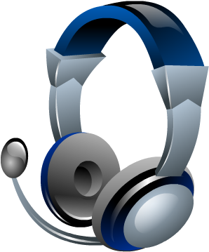 Stylized Headphones Icon PNG Image