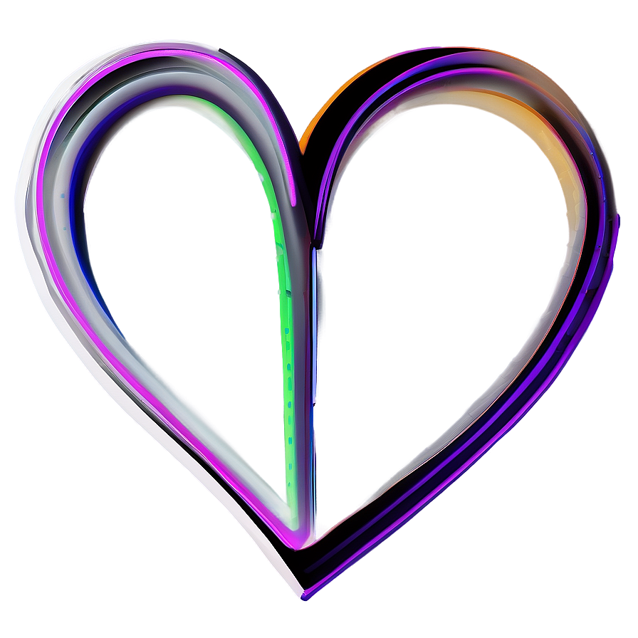 Stylized Heart Line Image Png 06262024 PNG Image