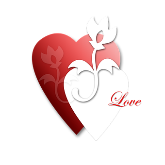 Stylized Heartand Love Graphic PNG Image