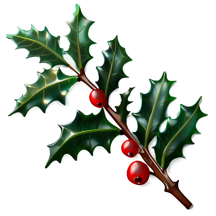 Stylized Holly Png 05252024 PNG Image