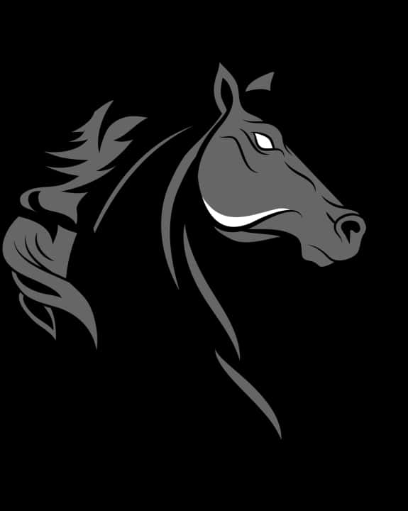 Stylized Horse Profile Graphic PNG Image