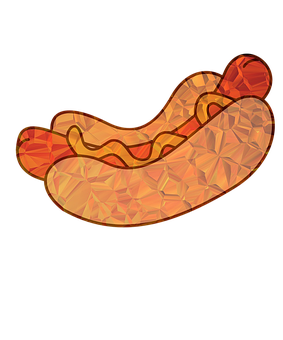 Stylized Hotdog Illustration PNG Image