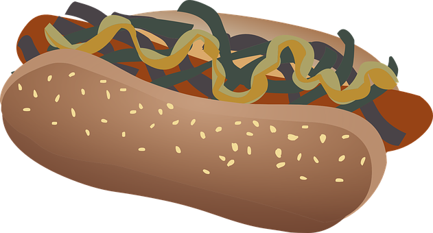 Stylized Hotdog Illustration PNG Image