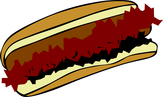 Stylized Hotdog Vector Art PNG Image