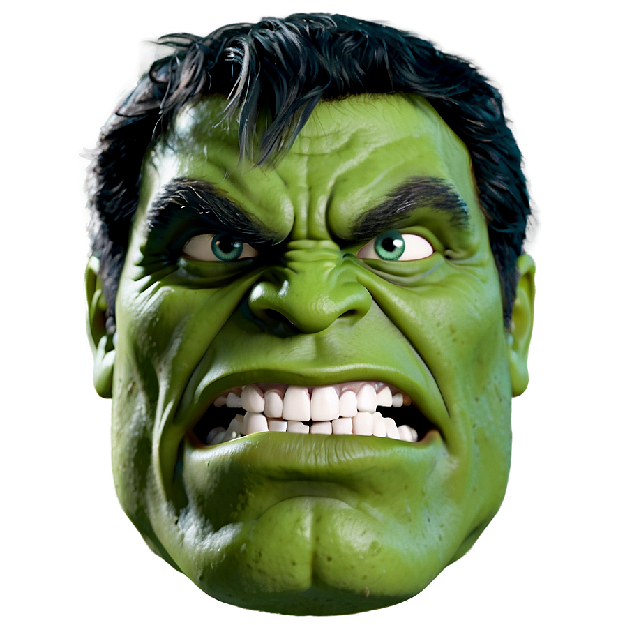 Stylized Hulk Face Png Rnl82 PNG Image